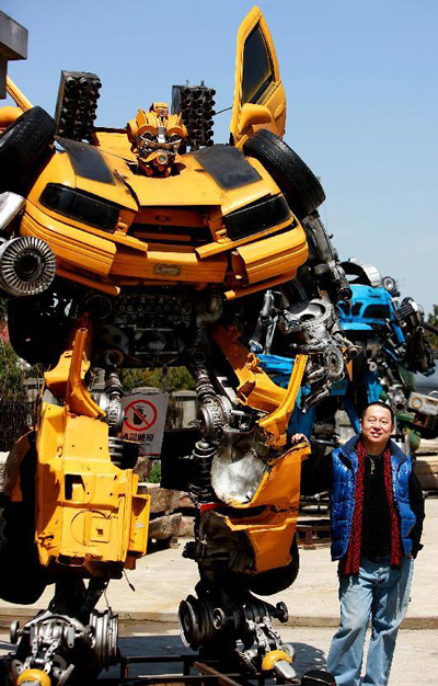 robot theme park   the story of one transformers fan + 600 scrap art sculptures