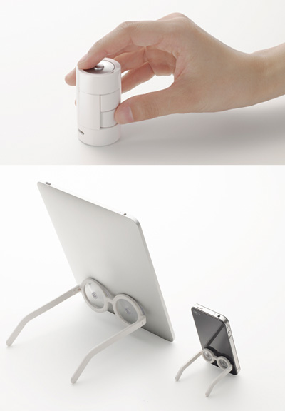nendo: kandenchi mouse and megane stand for elecom