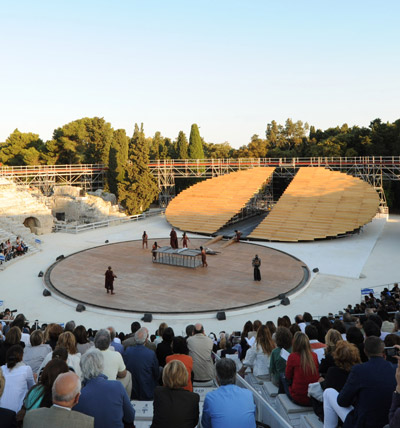 OMA: scenography for greek theatre in syracuse