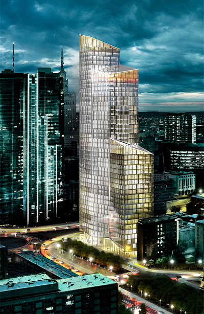 schmidt hammer lassen architects: office tower warsaw