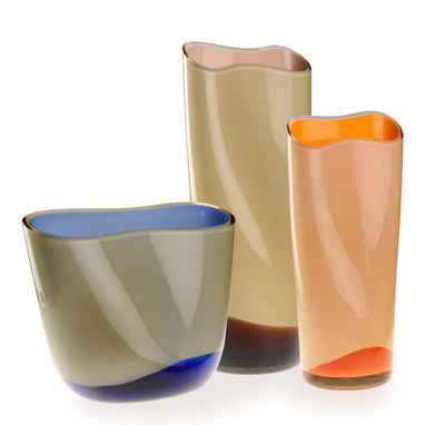 luca nichetto 8 shaped vases for venini