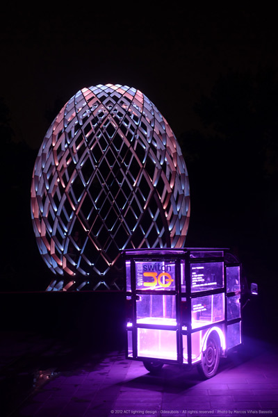 OVO installation by odeaubois + ACT lighting design