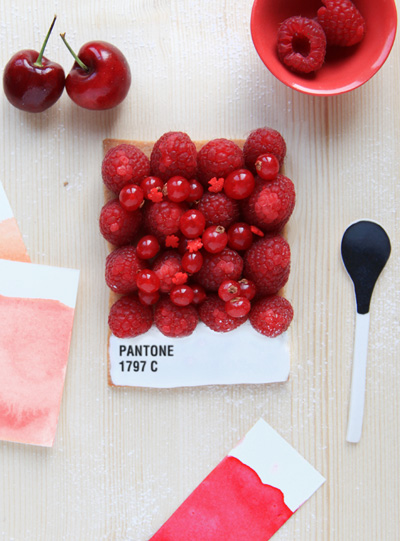 pantone tarts by emilie de griottes
