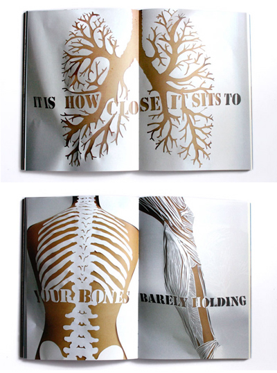 Floortje/Fluitsma papercut bodyparts poem