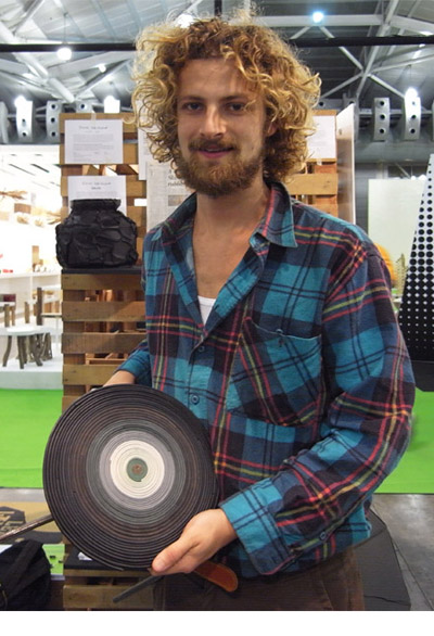 pepe heykoop: leather loops stool + matka vase