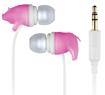 cute pig shaped earphones from green house