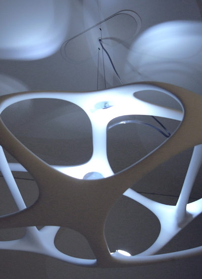 ross lovegrove 'andromeda', 'rorrim'and 'kurage' lamps at milan design week 09