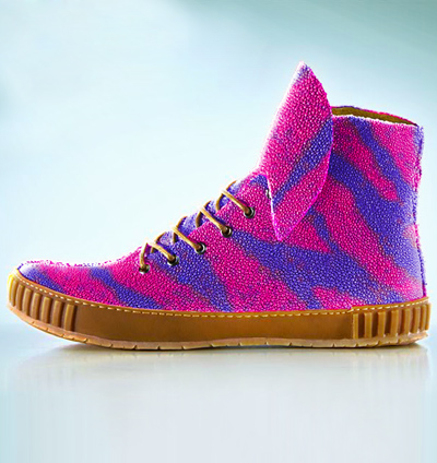 shoes made from genetically engineered stingrays