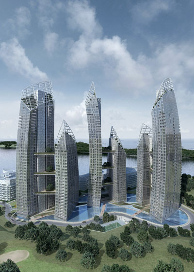 daniel libeskind: reflections   keppel bay, singapore