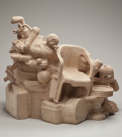 savage chair made with discarded plastic objects by jae sae jung oh