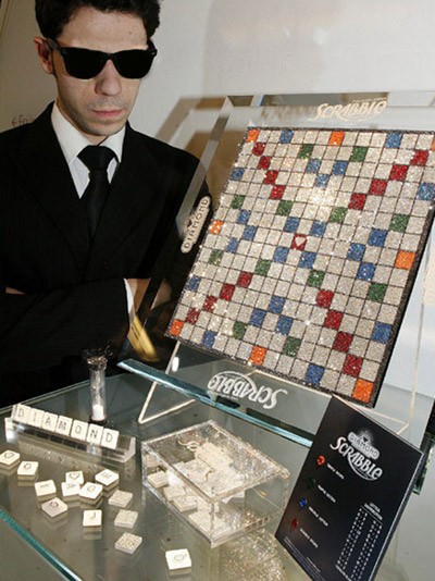 SWAROVSKI crystal encrusted scrabble board