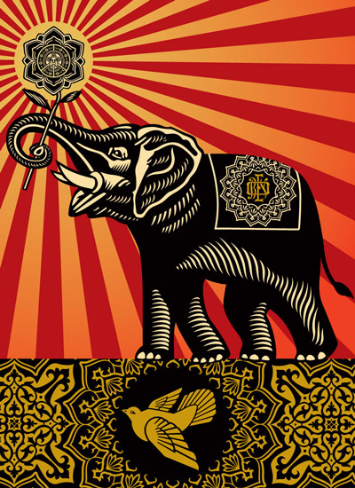 shepard fairey iPhone and laptop cases