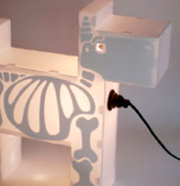 skeleton dog lamp