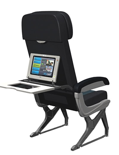 trayvu in flight entertainment tray table tablet