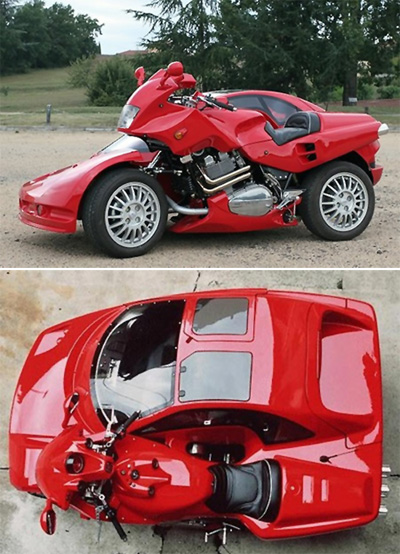 snaefell hybrid car   motorcycle by francois knorreck