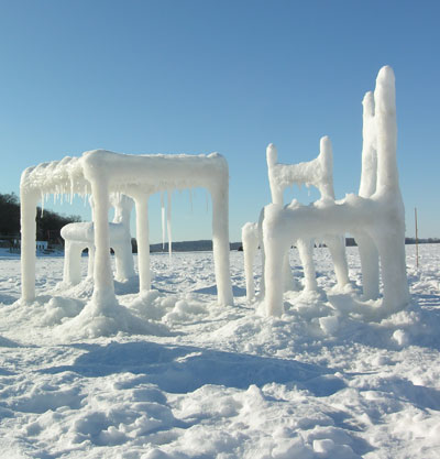'ice and snow furniture' by hongtao zhou