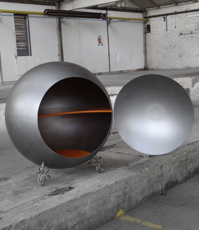 sphere capsule cupboard by robert van den herik