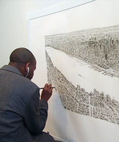 stephen wiltshire draws manhattan skyline from memory