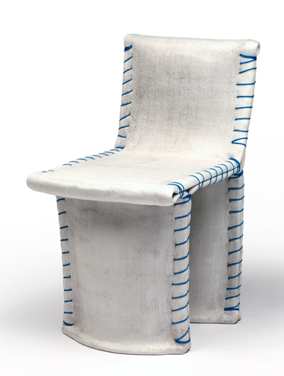 florian schmid: stitching concrete   chair + bench