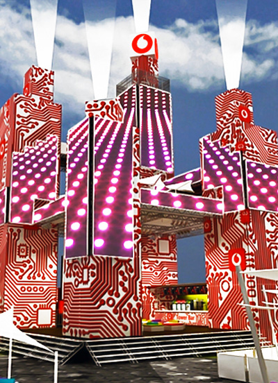 LED supertower at sziget