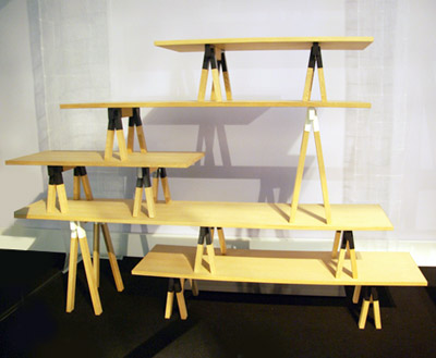 tokyo design week 08: TAF trestle tables part of the cibone collection at design tide