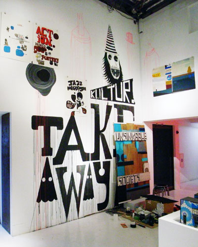 'take away' by neasden control centre at calm & punk gallery, tokyo, japan