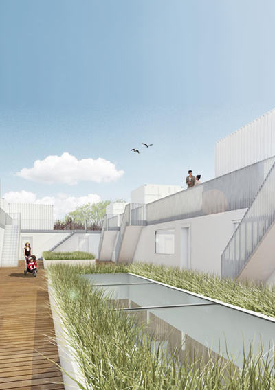 atelier kempe thill: atrium housing block bremen neue vahr