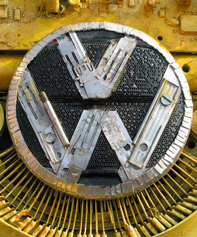 VW beetle from trash
