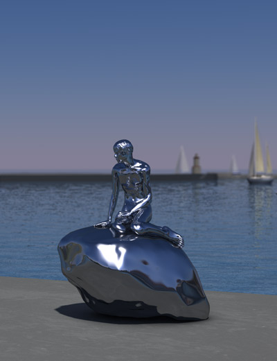 elmgreen & dragset: han   the little mermaid's male companion