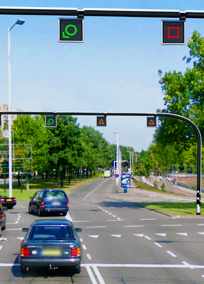 dynamic LED traffic light by dennis van melick