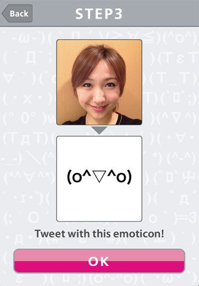 twikao app tweets emoticons from photos