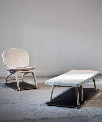papercrete furniture: unpolished by dik scheepers