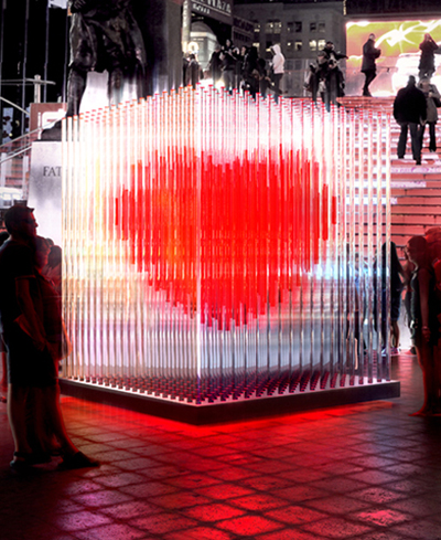 BIG architects: valentine's day sculpture in times square
