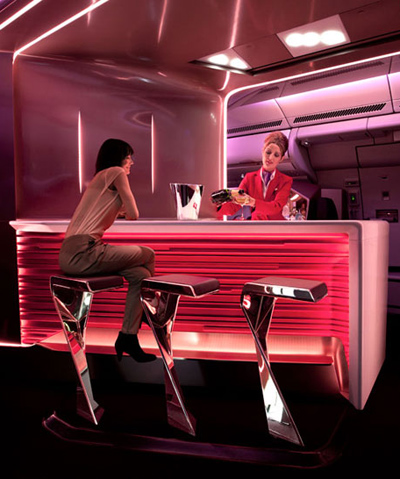 virgin atlantic airways: new upper class bar and cabin by VW+BS studio