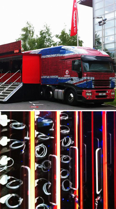 vodafone recharging truck