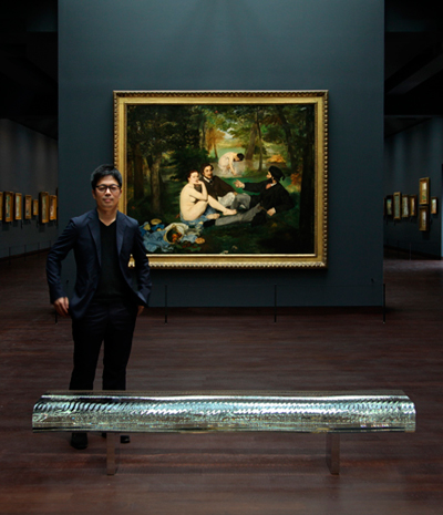 tokujin yoshioka: water block at musee d'orsay