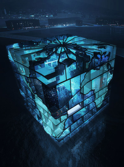 MVRDV: water cube proposal for thematic pavilion, yeosu expo 2012