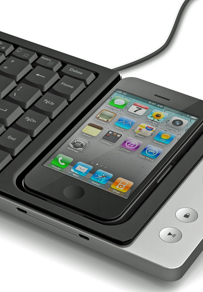 wow keys iPhone keyboard dock by omnio