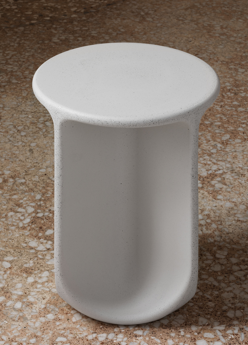 skrivo unveils recyclable concrete coffee tables inspired by venetian palace mosaics