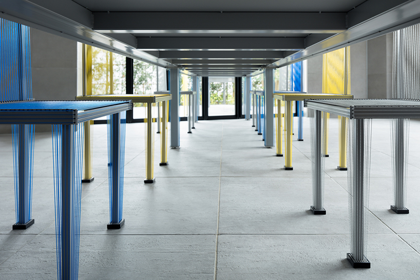  kazuhiro yamanako tennis-strings interior collection tokyo designboom 