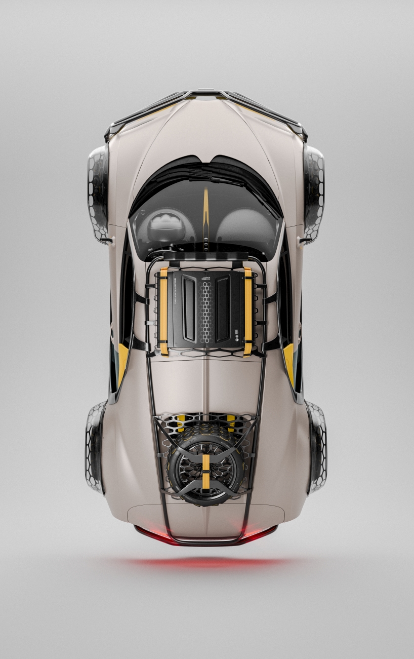 the TERRACROSS concept turns a bugatti chiron into a futuristic 4x4 designboom