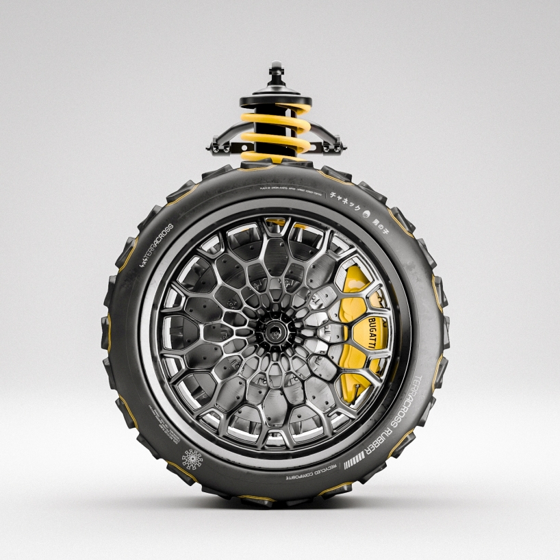 the TERRACROSS concept turns a bugatti chiron into a futuristic 4x4 designboom