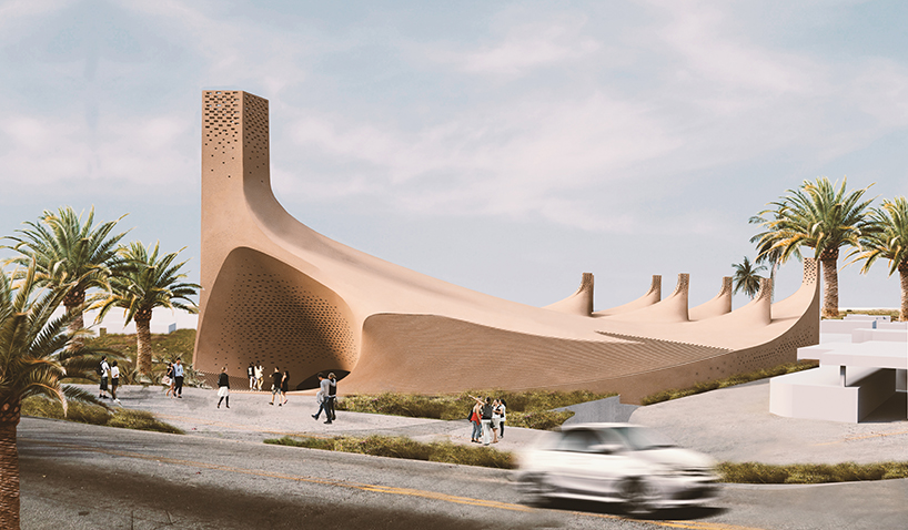 7 barjeel wind towers top habibeh madjdabadi's museum for modern arab art in the UAE designboom