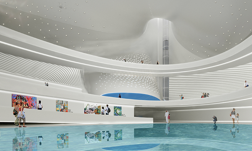 7 barjeel wind towers top habibeh madjdabadi's museum for modern arab art in the UAE designboom