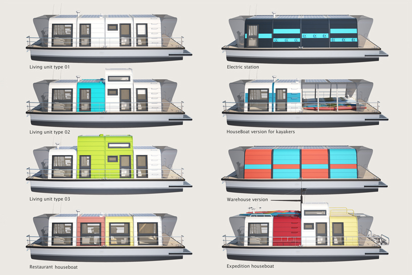 life on water: a floating customisable living unit by max zhivov modul go designboom