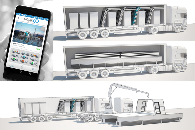 life on water: a floating customisable living unit by max zhivov modul go designboom