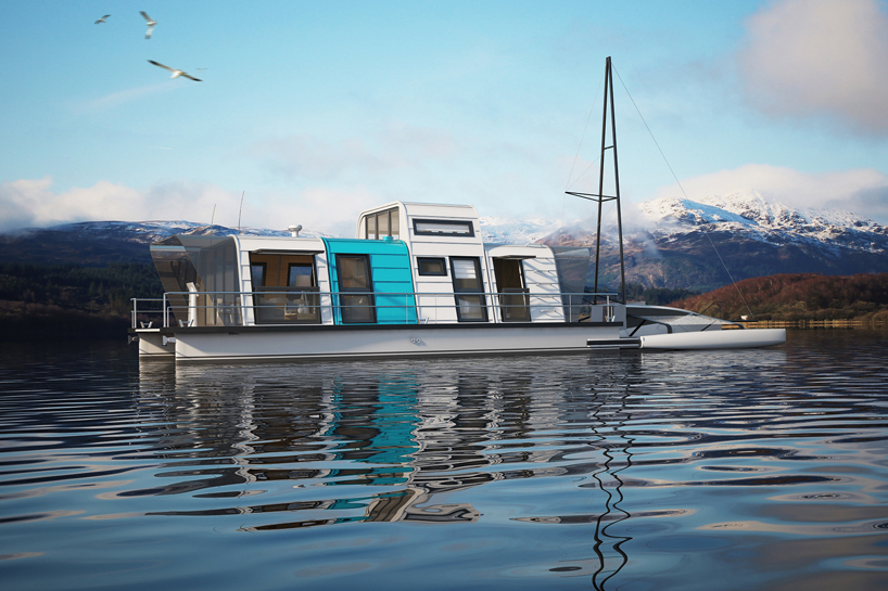 life on water: a floating customisable living unit by max zhivov modul go designboom