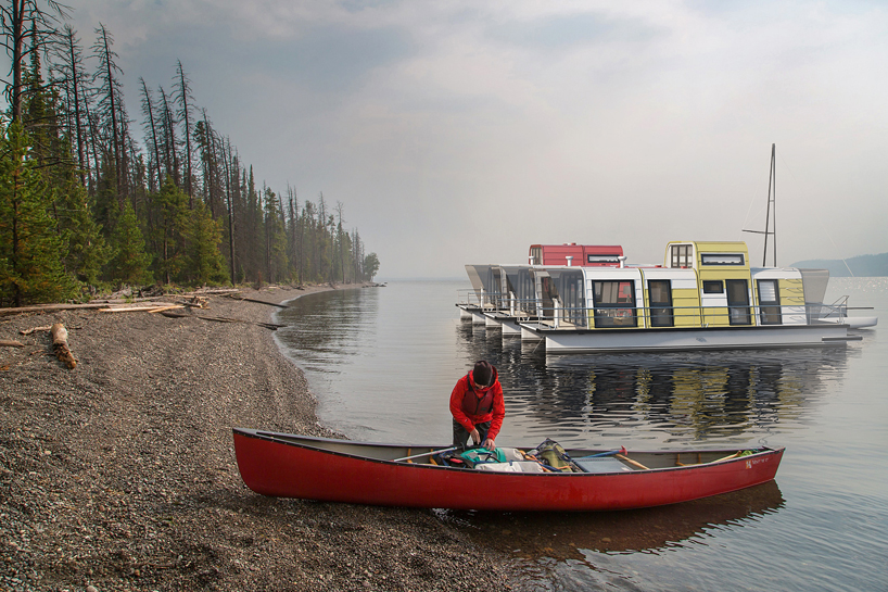 life on water: a floating customisable living unit by max zhivov modul go designboom