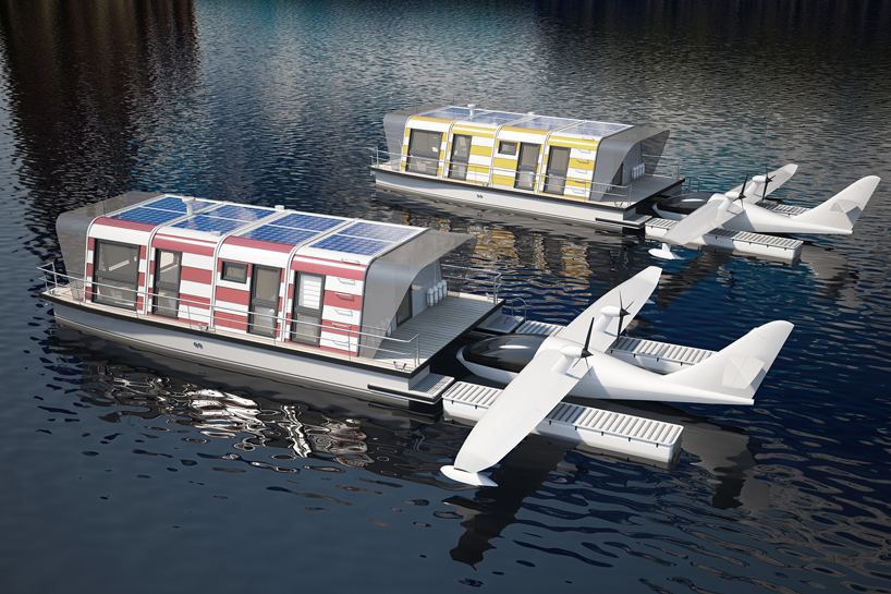 life on water: a floating customisable living unit by max zhivov modul go designboom