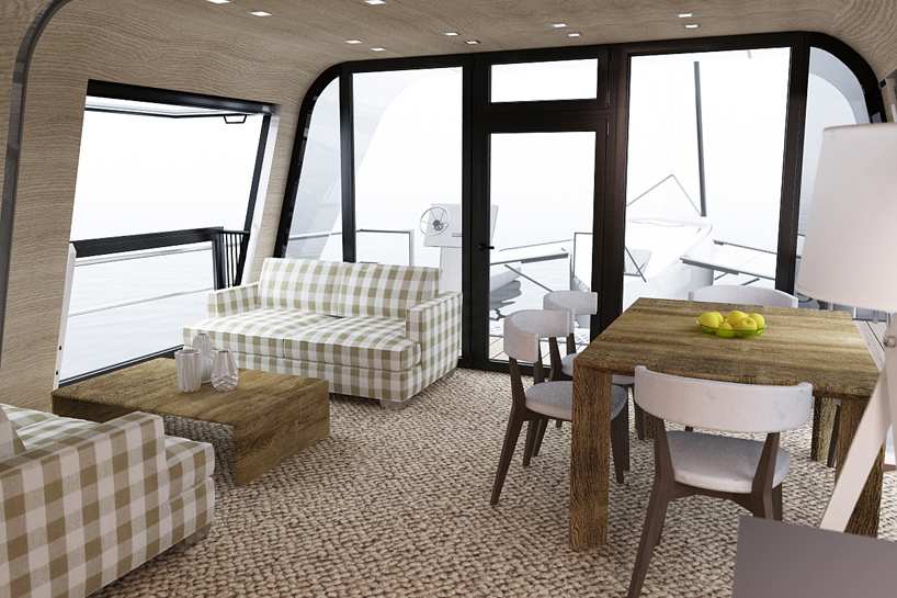 life on water: a floating customisable living unit by max zhivov modul go designboom